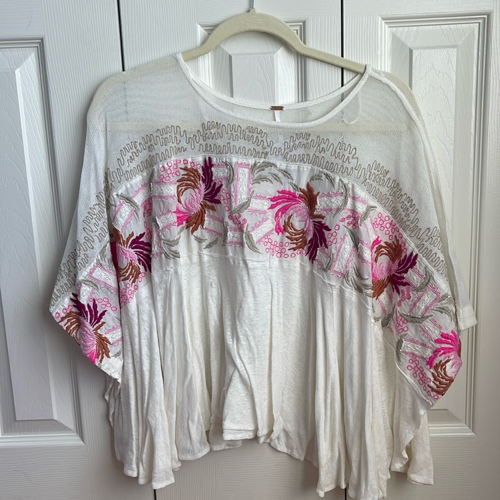 Free people “love letter ivory” shirt